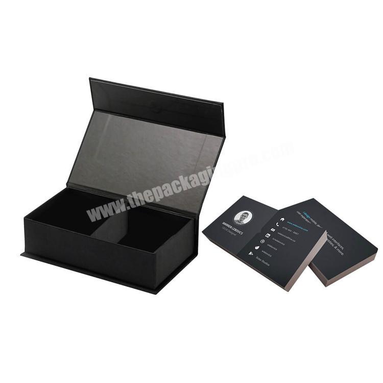 Cheap Toy Essential Oil High Quality Luxury Cardboard Electronic Earphone Packaging Book Matte Full Custom Black Magnetic Box