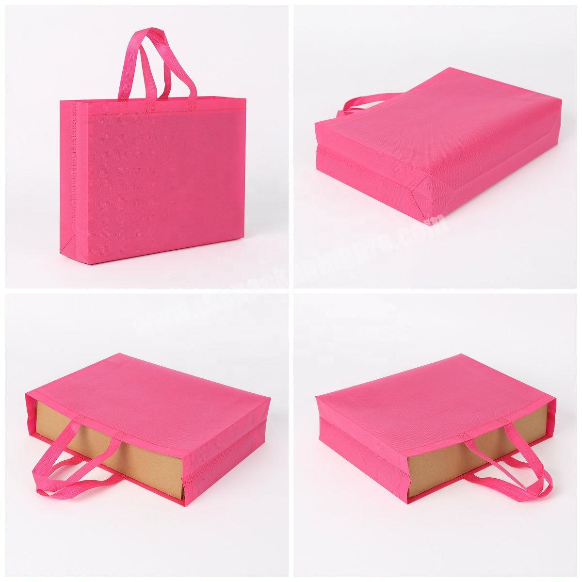 4pcs Plain Gift Bag, Rose Gold Non-woven Fabric Portable Bag
