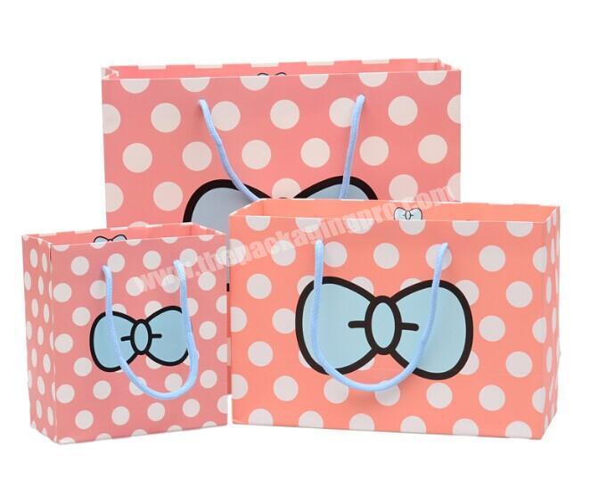 Cheap wholesale luxury custom printed logo pink gift underwear packing paper bag