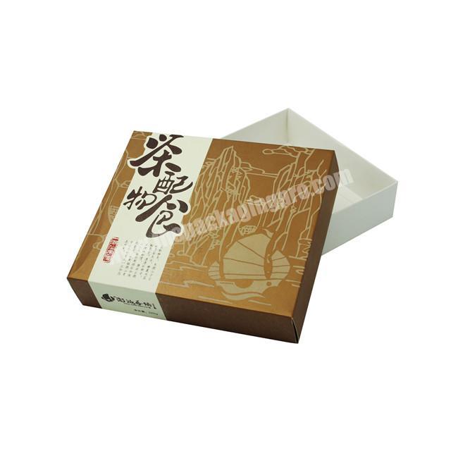 Cheap Wholesale New Design Brown Chinese Food Box, Printing Custom High Quality Full Color Food Packaging Box