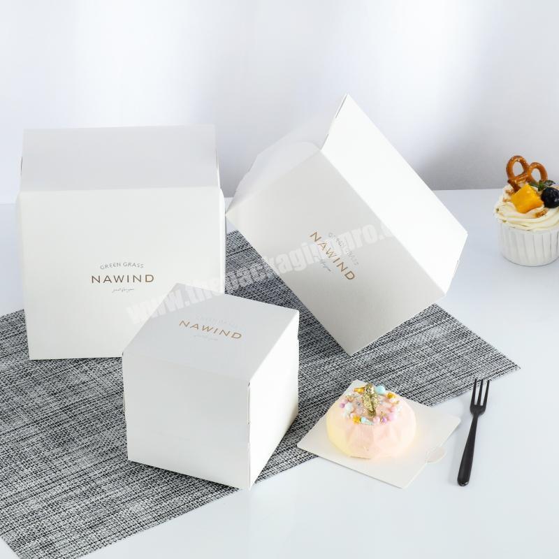 Cheap wholesale price exquisite cake box paper packaging box for packing cake