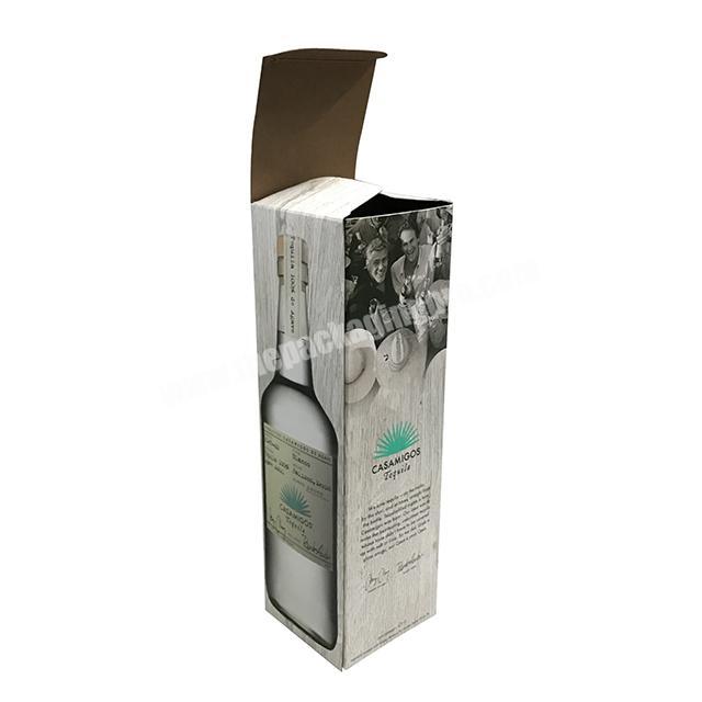 Cheap Wholesale single bottle cardboard kraft paper corrugated wine box with sleeve