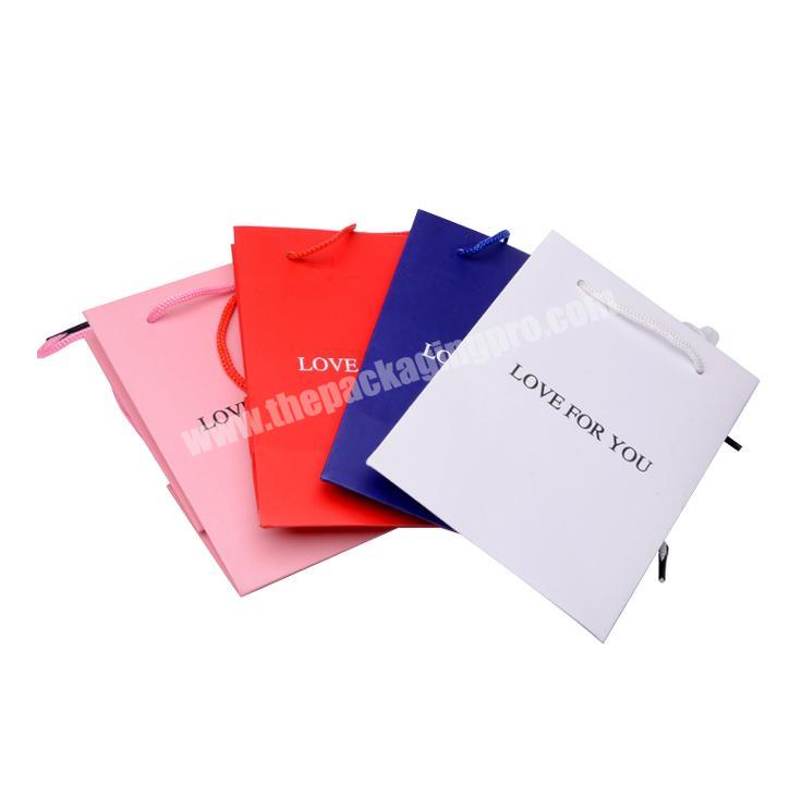 Cheap wholesale  small recycled luxury paper shopping gift bag