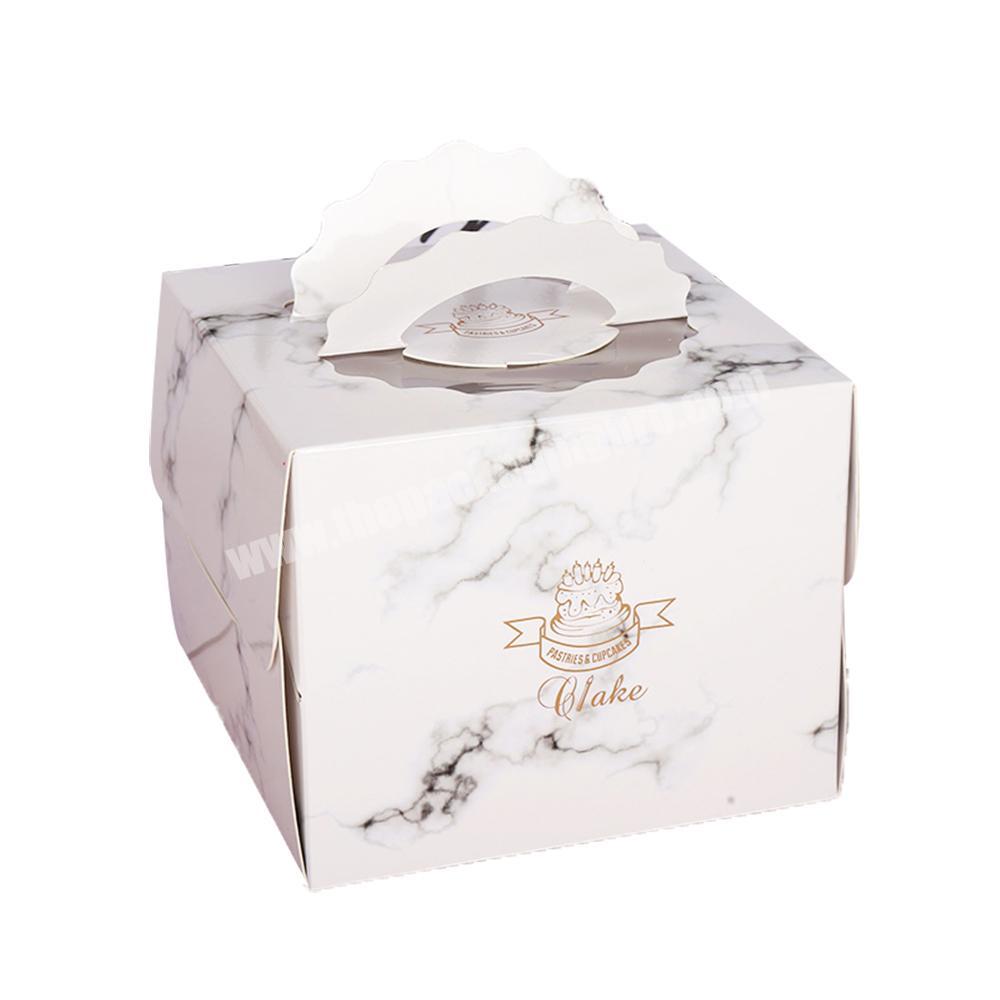 Cheaper Customized Size And Logo Cake Packaging  Box With Handle