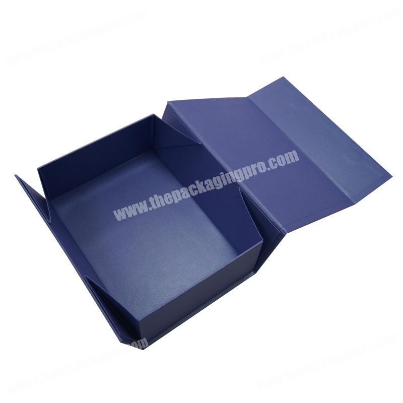 Chian Product Customized Logo Printing  Cardboard Flip Top Magnetic Closure Flat Foldable Clothing   Box Packaging