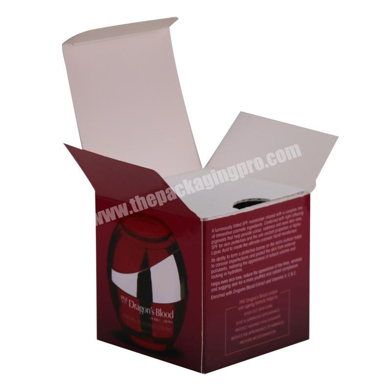 China 2019 logo printed biodegradable laminated cosmetic gift card board  cardboard packaging paper box