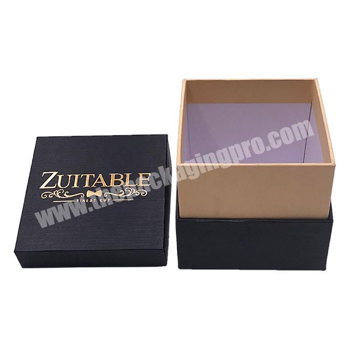 China alibaba box for beauty products luxury gold logo black matte boxes for jars hamper gift packaging box