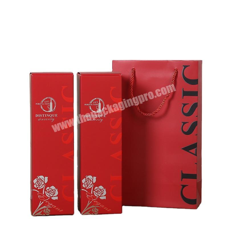 China cheap custom paper packaging box for red wine protective packaging box