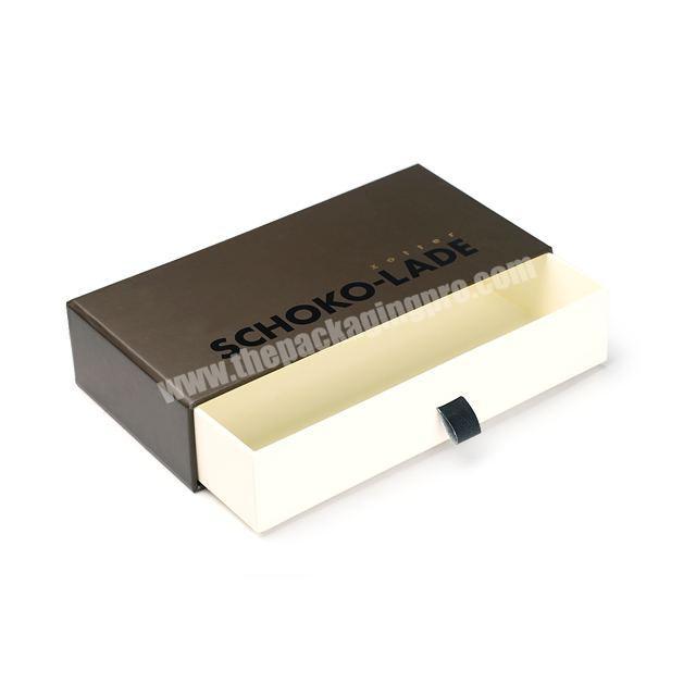 China Custom Chocolate Packaging White Paper Rectangle Cardboard Drawer Box