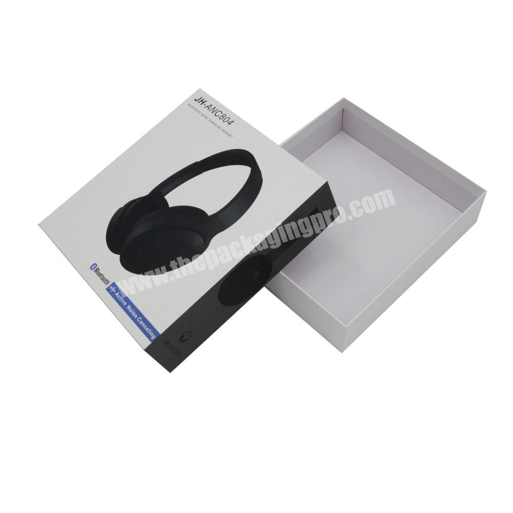 China custom Headphone packaging rigid cardboard lid and base gift box