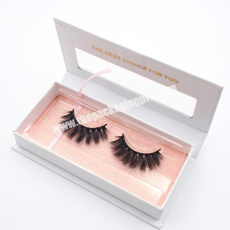 China custom logo printing empty cosmetic cardboard paper packaging eye lash eyelash box for eyelash