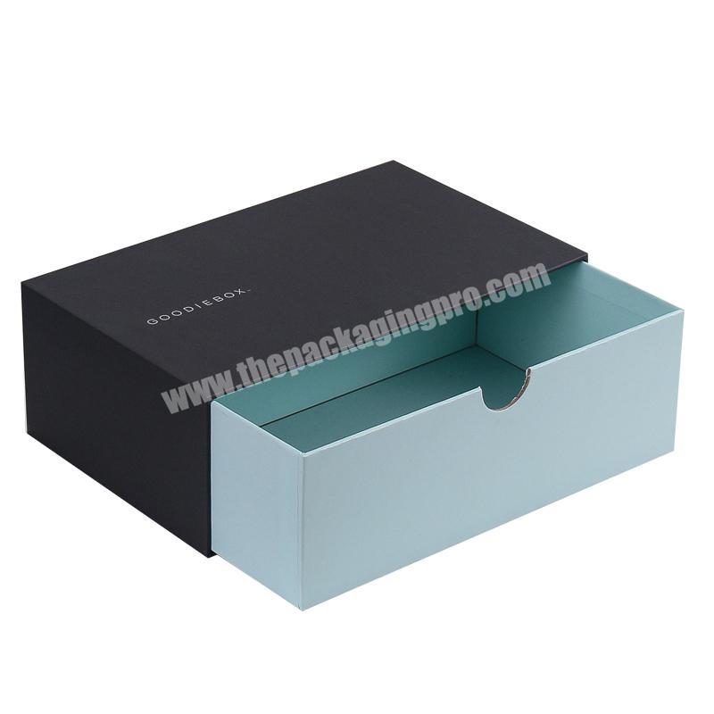 China custom logo printing luxury cardboard paper rigid gift packaging sliding drawer box for bracelet jewelry tshirt gift