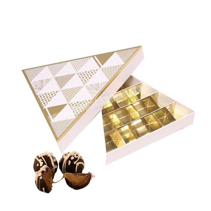 China custom logo triangle Paper Candy sweet Chocolate Boxes