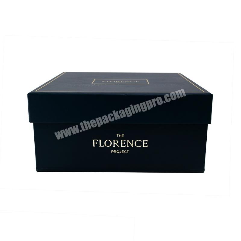 China Customized Collapsible Rigid Paper Cardboard Recyclable Packaging lid and base Gift Box