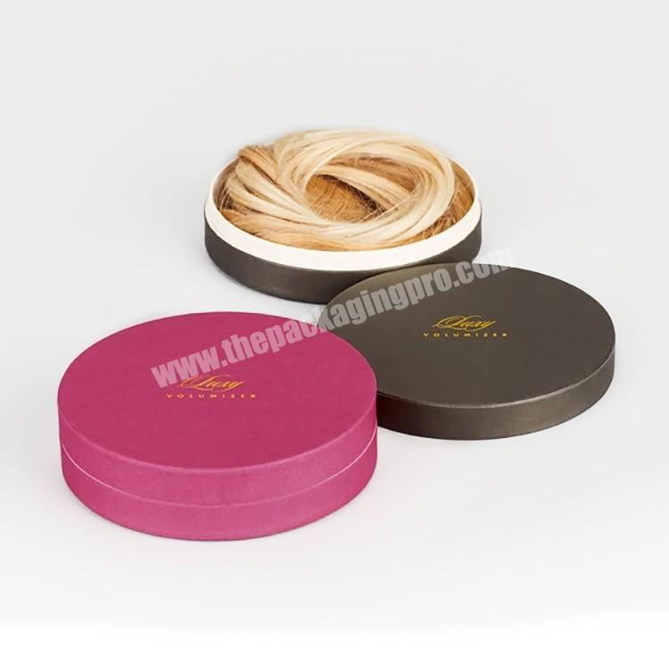 china customized round cardboard wig box hair gift
