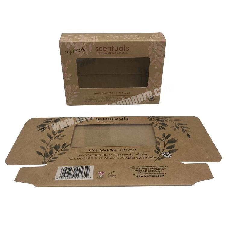 China Eco Friendly Custom Printed Recycled personal care Packaging Gift Brown Kraft Paper soap Box