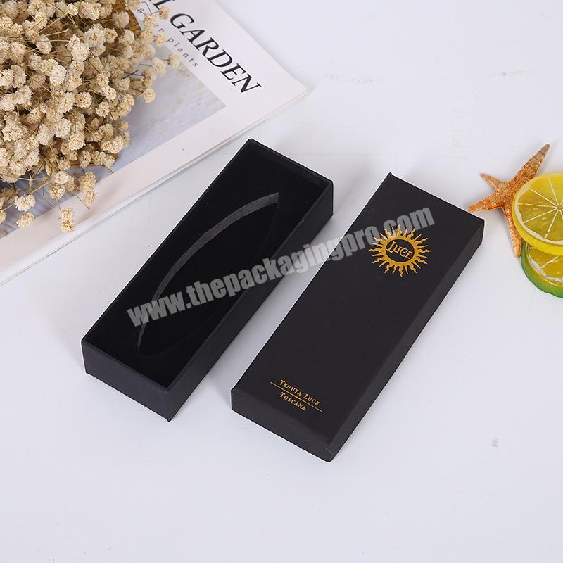 China Factory Black color cosmetic rigid box free sample CMYK printing wholesale paper packaging gift boxes