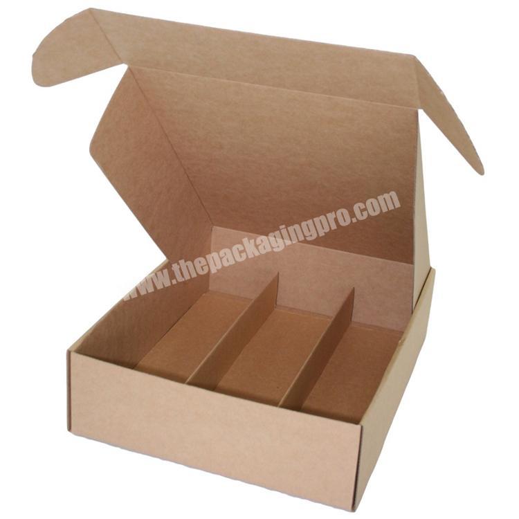 China Factory brown wine bottle paper carton mailer box supplier