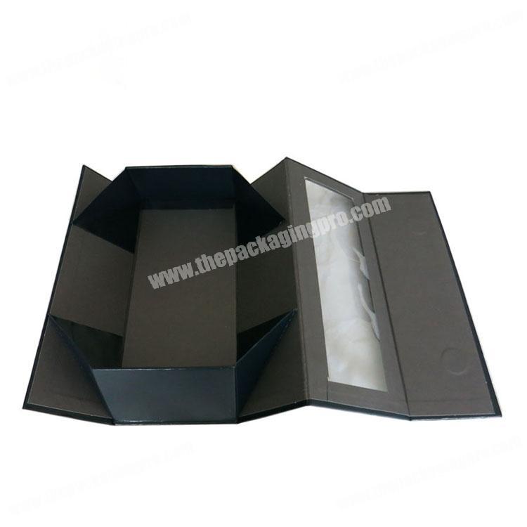 China factory custom cardboard razor magnetic folding box with window