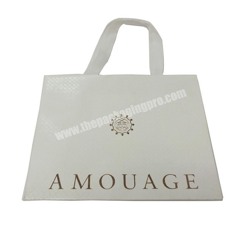 China Factory custom Fashion design white shopping paper bag