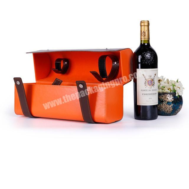 CHINA FACTORY Custom packaging luxury gift wine PU leatherette box
