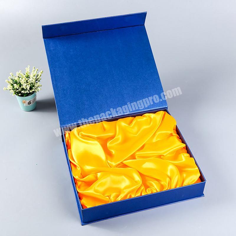 china factory custom wholesale high quality rigid display box with window rose wine silk covered gold paper gift box