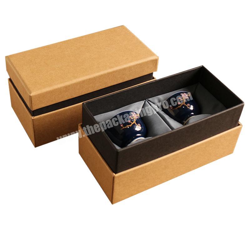 China Factory Direct Luxury Cardboard Paper Rigid Two Piece Ceramic Products Gift Boxes Packaging