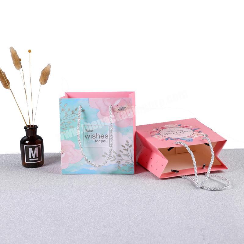 China Factory Korean version of pure and fresh gift paper bag spot clothing cosmetics paper bags small paper handle bag