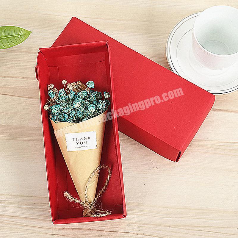 China Factory Kraft paper cover paper box flowers socks underwear packaging box