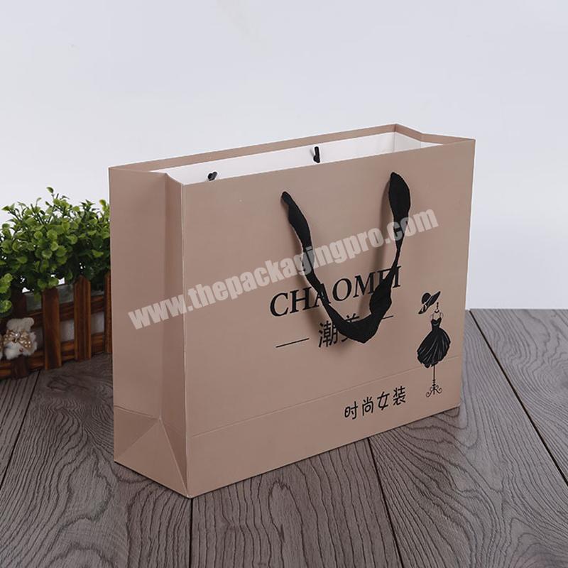 China Factory Luxury clothing shopping packing paper carrier bag customized exquisite gift paper bag