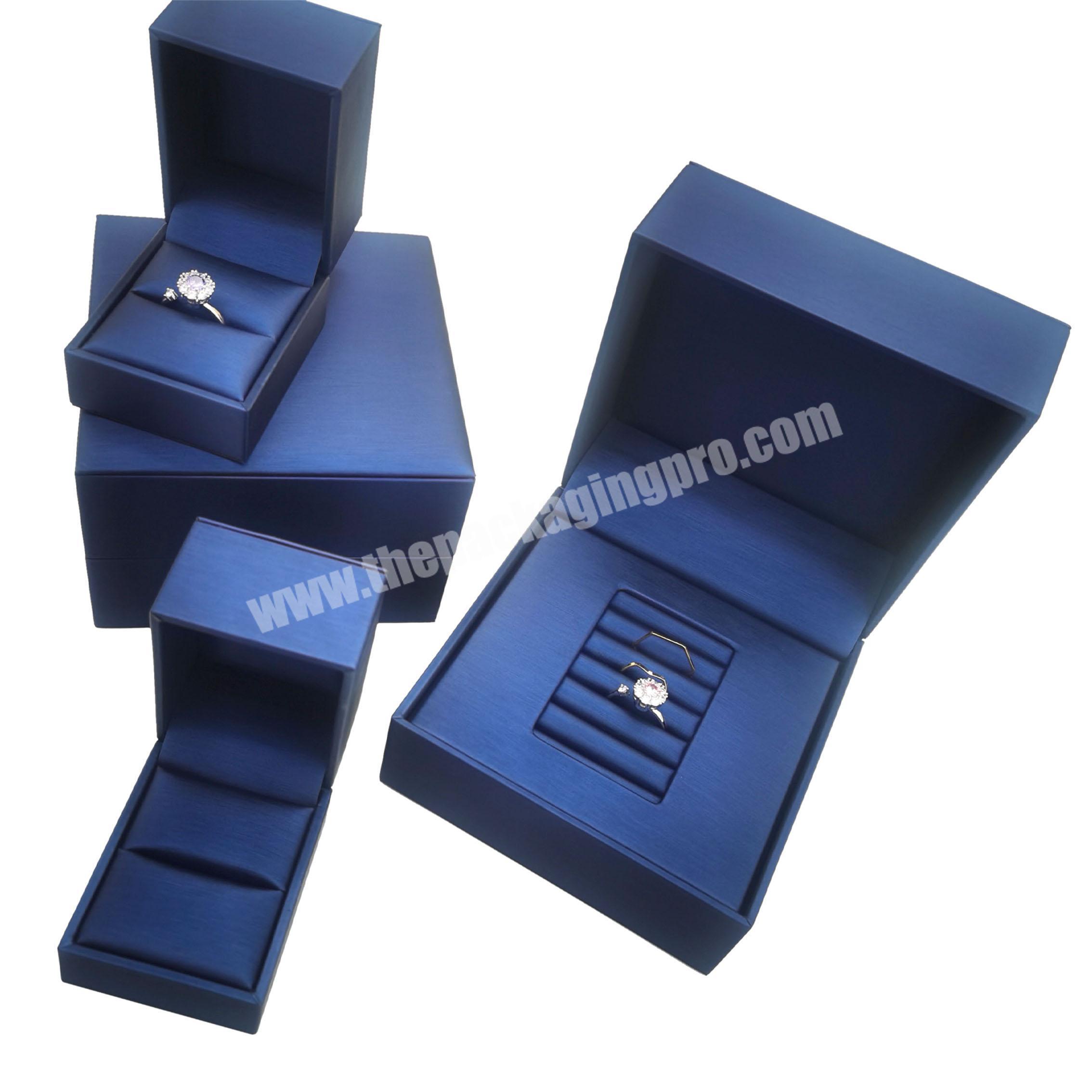China factory luxury Jewelry ring box earring packaging box PU ring box