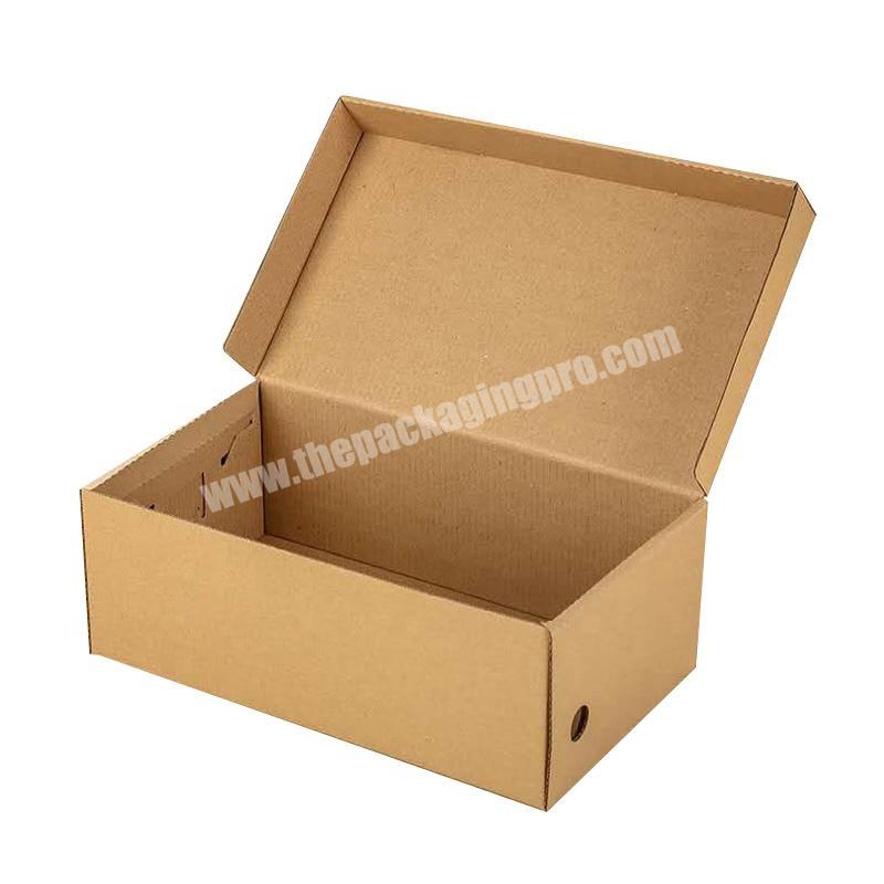 China Factory OEM Shoes Kraft Paper Gift Packaging Box With Simple Lid