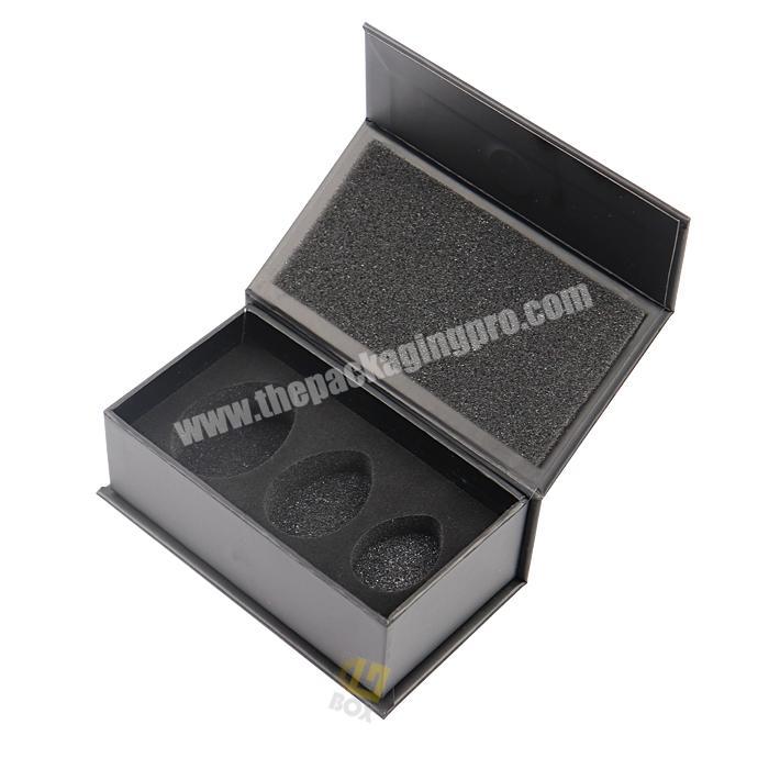 China Factory Professional Factory Design Fancy Paper  Custom Black Magnetic Closure Makeup Egg Paper Box With Foam