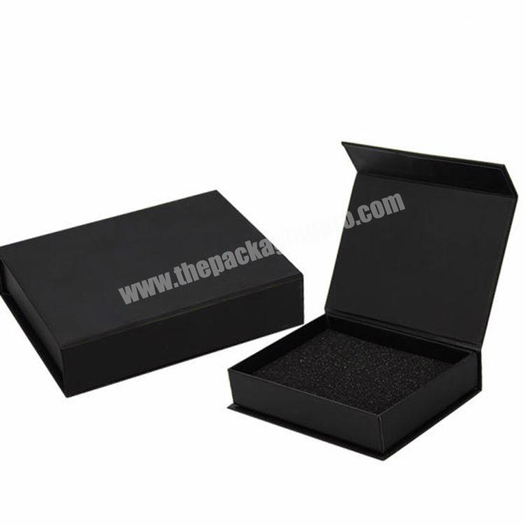 China Factory Supplied Top Quality Hot Sale Black Paper Folding Box Packaging
