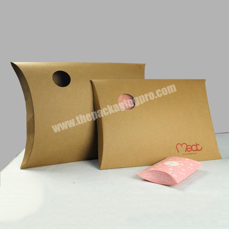 China Factory Top Sale Folding Custom Size Kraft Paper Cardboard Pillow Packaging Gift Box