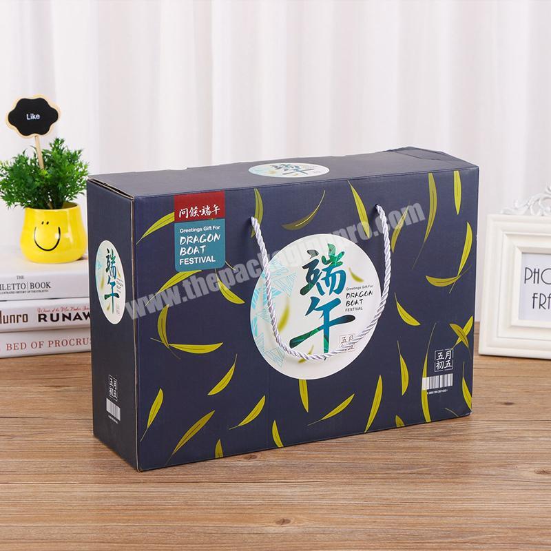 China Factory Wholesale  customized colorful printing packaging corrugated paper box dragon boat festival gift corrugated box