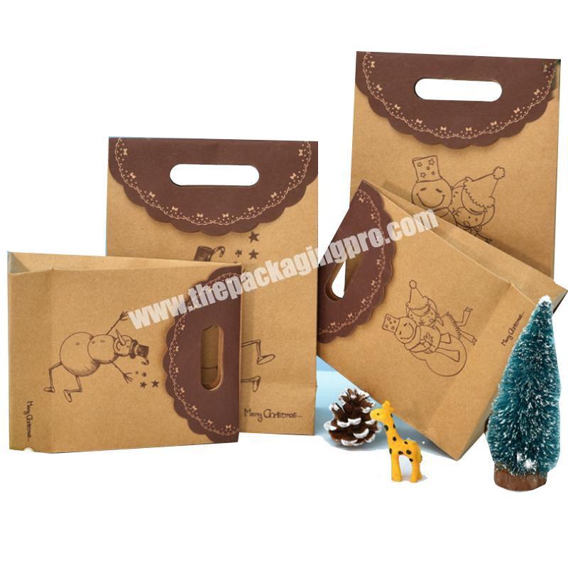 China factory wholesale recycled custom christmas paper gift bags with logo print
