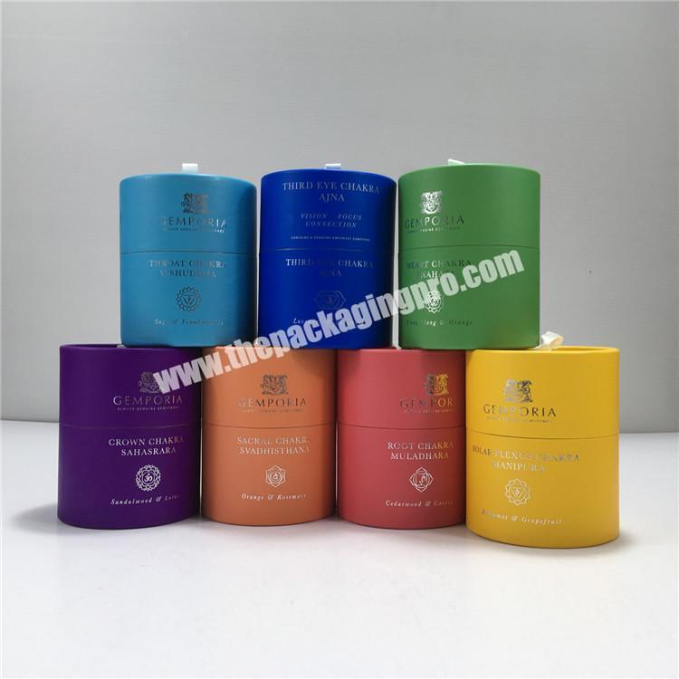 China Lowest Price paper cylinder tube black cardboard packaging With