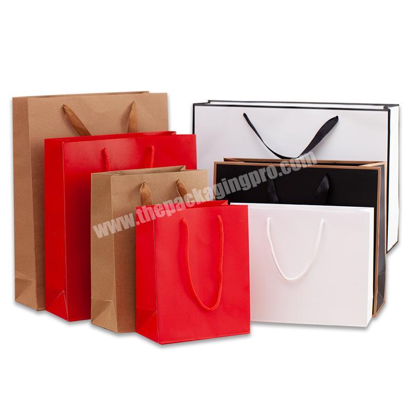 China manufacturer brown paper gift bag wholesale for gift packaging