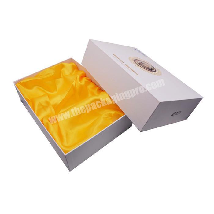 China manufacturer custom packaging skincare products white cardboard luxury gift box with lid