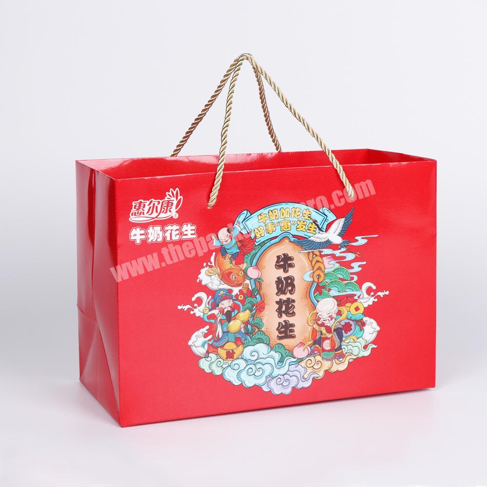 China manufacturer excellent quality luxury printed gift custom reusable shopping paper bag with your own logo