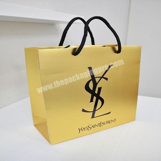 China Manufacturer High Quality Custom Cardboard Recyclable Printing Paper With Custom Logo Gold Paper Gift Bags