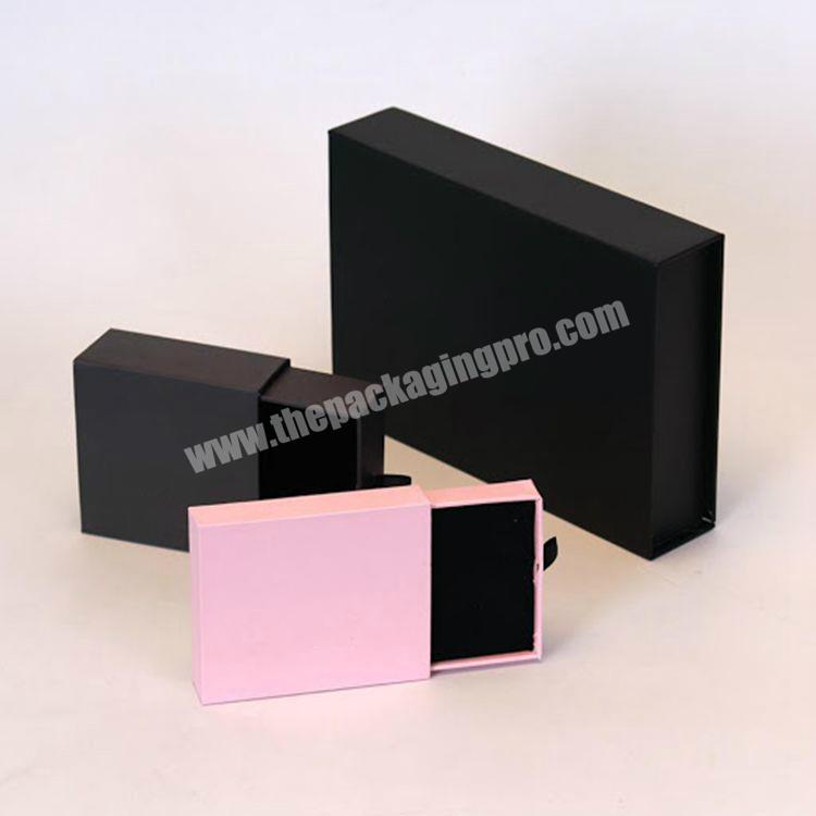 China Manufacturer High Quality Jewelry Custom Box Custom Logo Packaging Drawer Pull Out