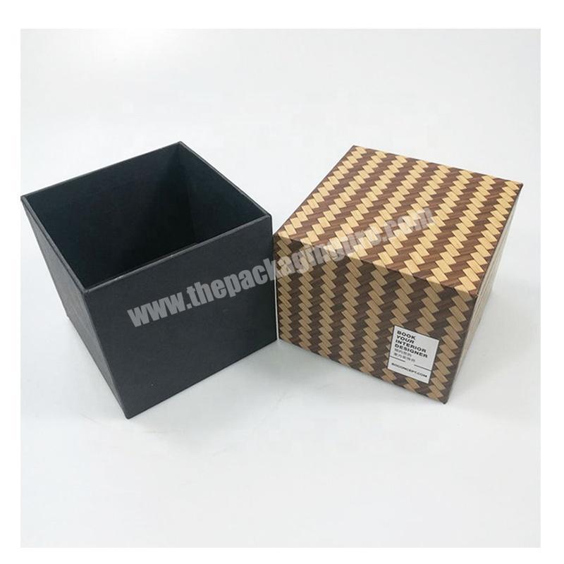 China Manufacturer Luxury Rigid Lid And Base Candle Jar Package Box Custom Paper Perfume Box With Black Eva