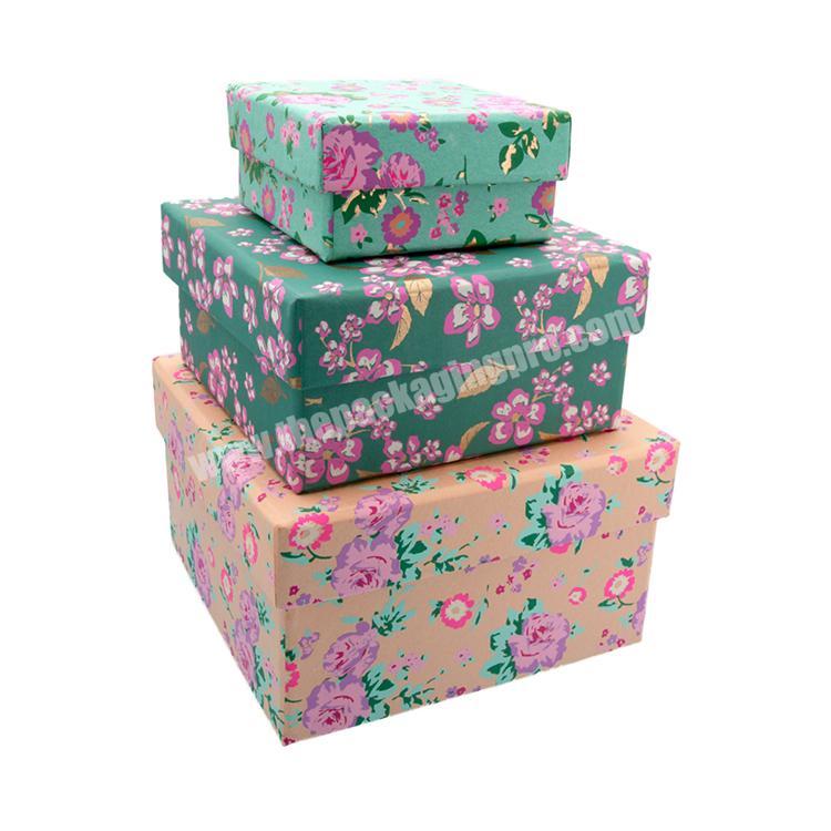 china manufacturer wholesale top and bottom floral boxes