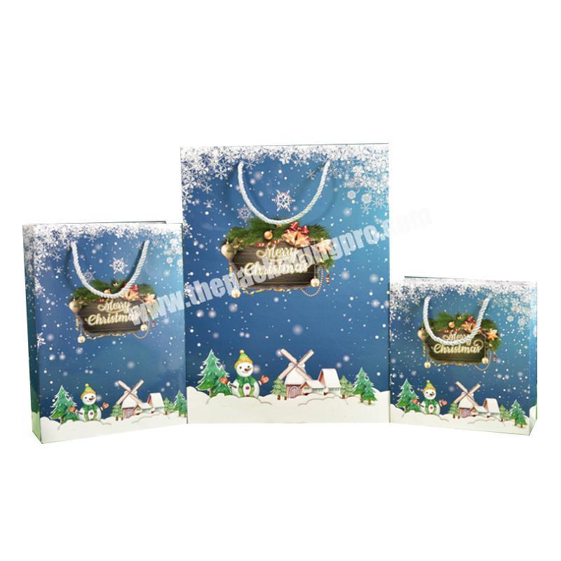 China Manufacturers Custom Design Printed christmas Cheap paper gift bags
