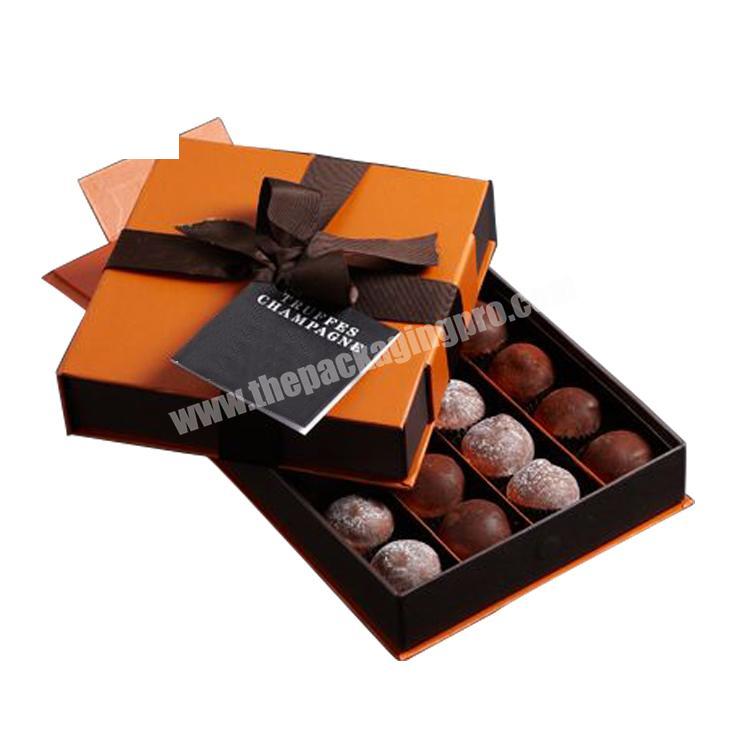 China paper box factory Wedding 2 Piece Chocolate Favour Box, Packaging Box For Chocolate Truffle