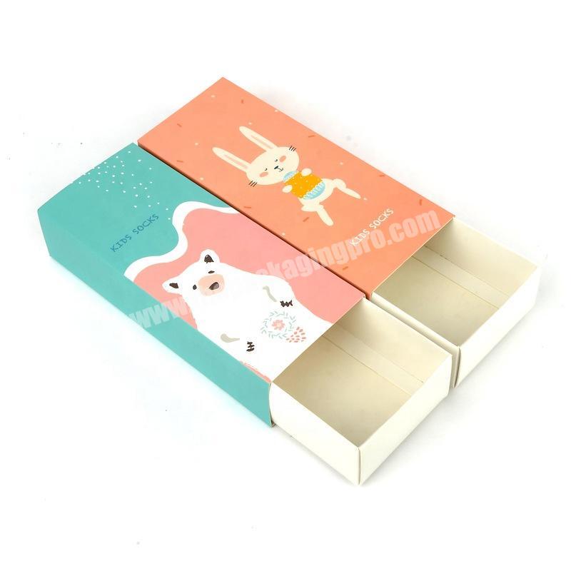 China Supplier Custom Folding Drawer Style Cardboard Paper Socks Packaging Box