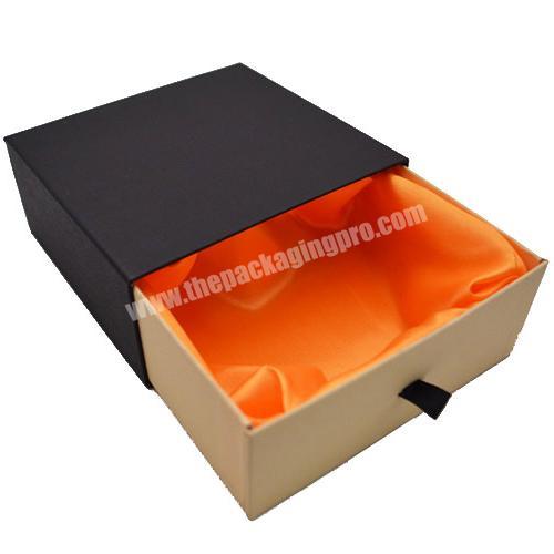 China Supplier Custom Logo Rigid Paperboard Handmade Gift Box Sliding Out Drawer Box Jewelry Ring Watch Bracelet Gift Box