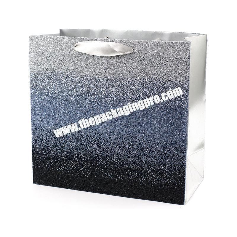 China supplier custom logo white luxury fancy flat necklace hot stamp foil kraft packaging paper bag